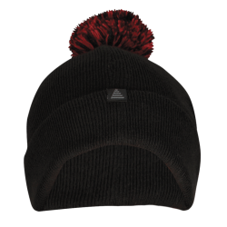 Football Bobble Hat Black/Red