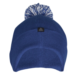 Football Bobble Hat Royal/White